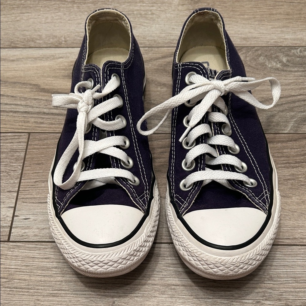 Converse Purple Blue Canvas Sneakers Women’s 7 Lace Up Casual